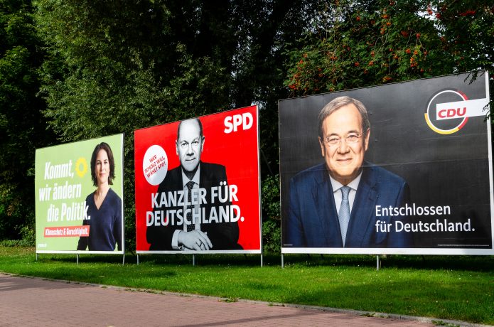 Wahlplakate zu den Bundestagswahlen