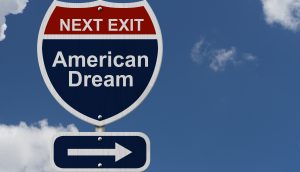 Schild mit der Aufschrift "American Dream"