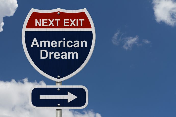 Schild mit der Aufschrift "American Dream"