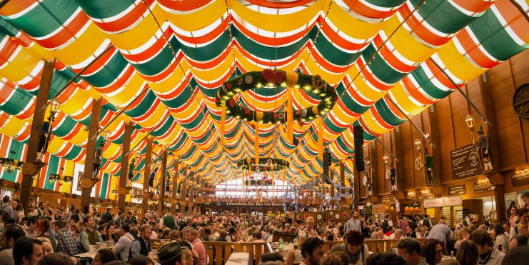 Oktoberfestzelt in München.