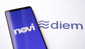 ein Telefon mit Novi auf einer Unterlage mit Diem