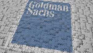 Goldman Sachs Puzzle blau weiß