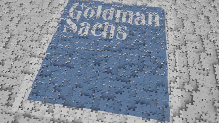 Goldman Sachs Puzzle blau weiß