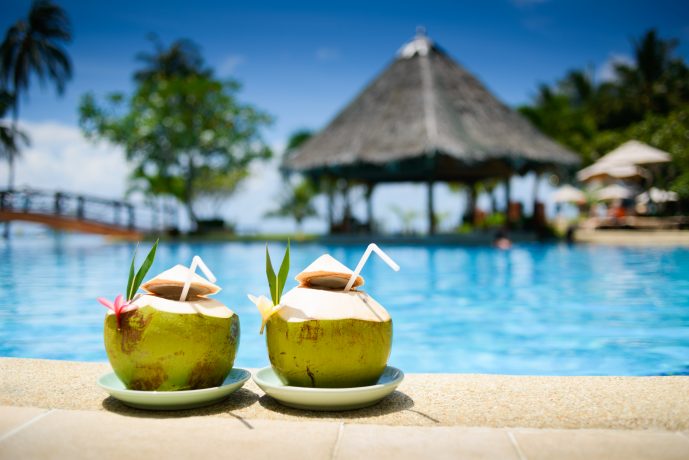 Sonne, Strand und Kokosnüsse