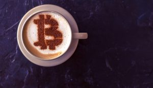 Kaffee Bitcoin Zeichen