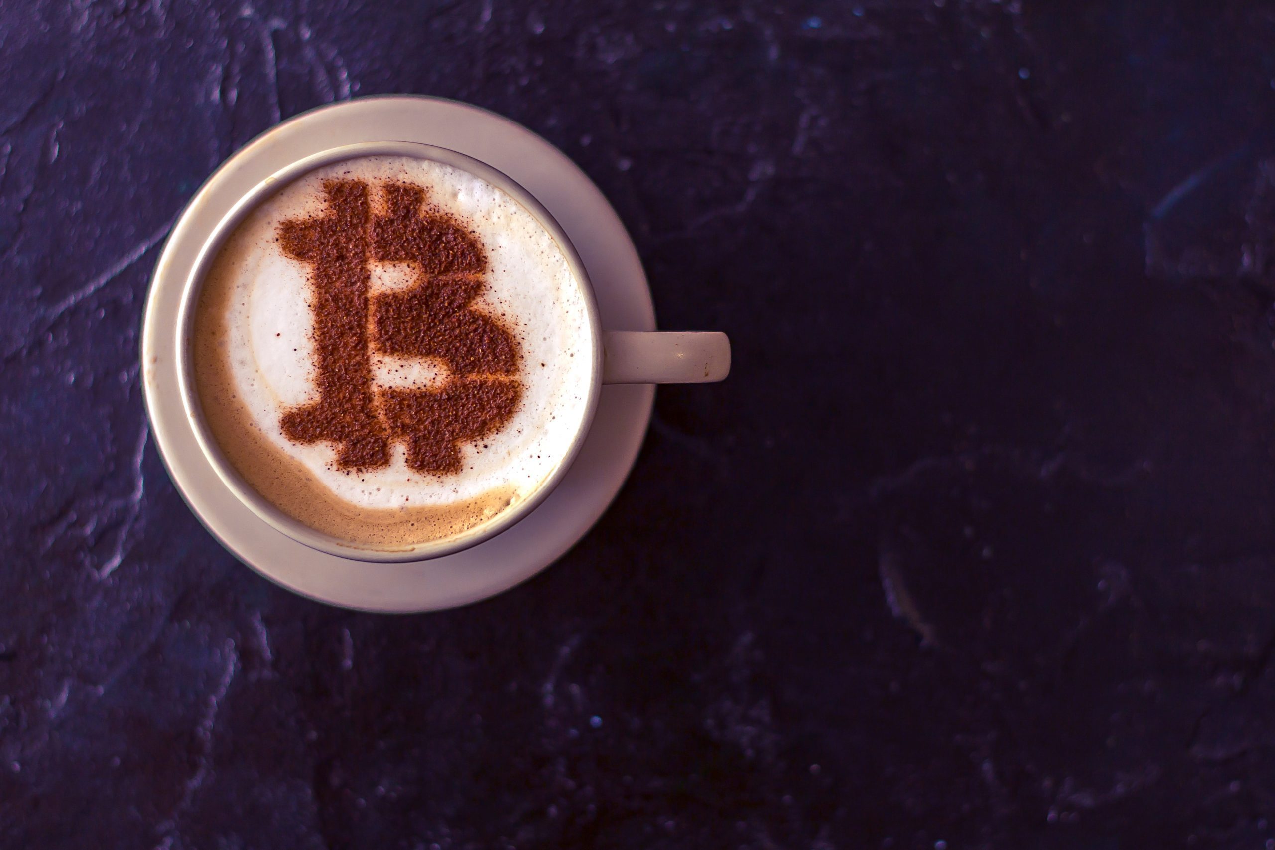 Kaffee Bitcoin Zeichen