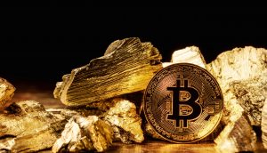 Bitcoin Münze Gold