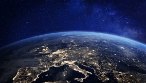 Europäischer Kontinent aus dem All.