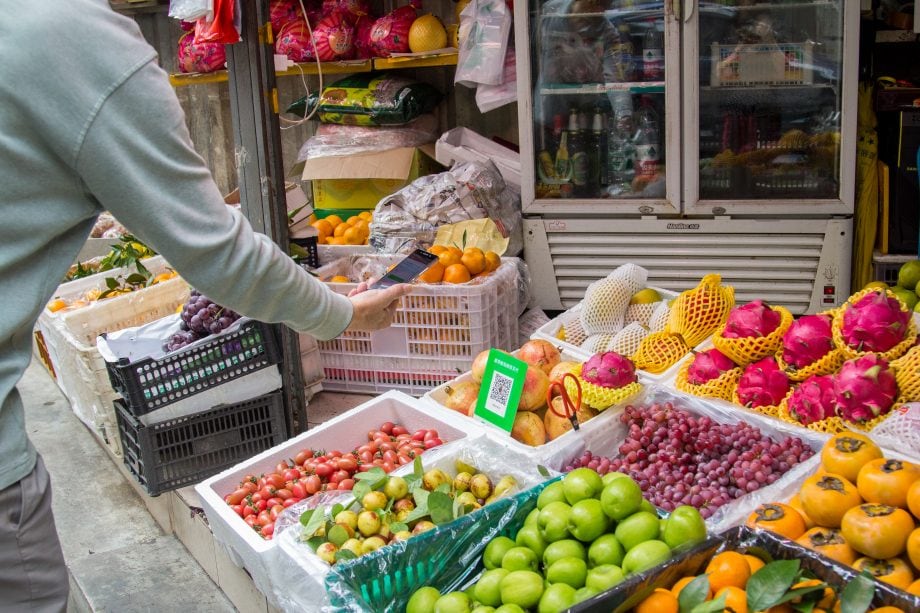 WeChat Pay Obststand China