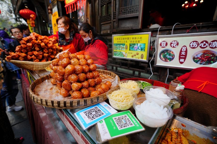 WeChat Pay und Alipay Street Food China