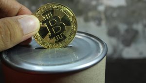 Bitcoin Münze spenden