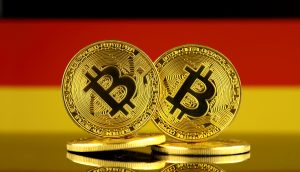 Bitcoin Münze Deutschland Flagge