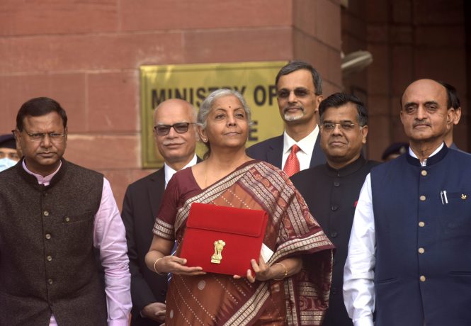 Indiens Finanzministerin Nirmala Sitharaman.