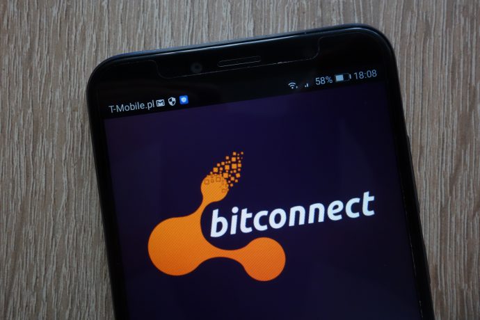 Bitconnect-Logo auf Smartphone