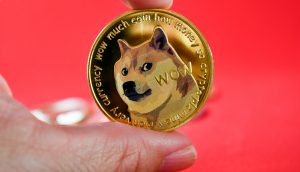Dogecoin-Münze