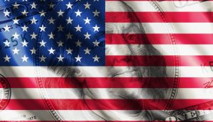 US-Dollar und die US-Flagge