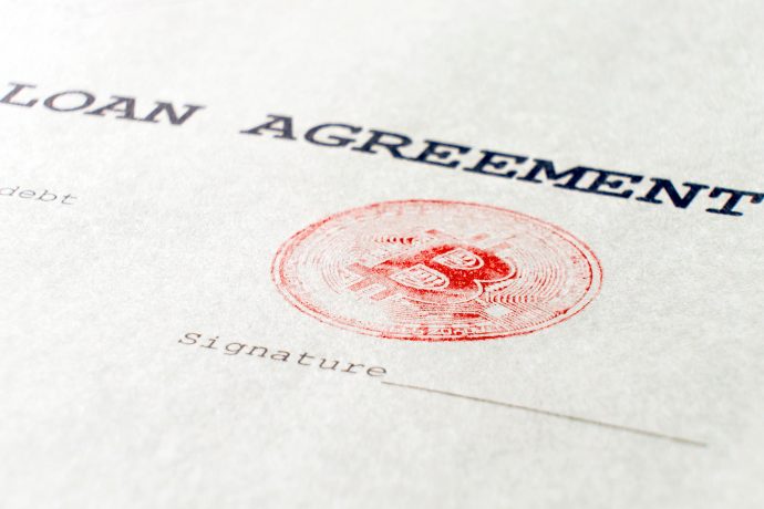 Loan agreement mit Bitcoin Stempel