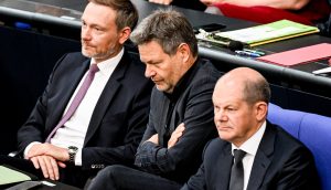 Bundeskabinett um Olaf Scholz, Robert Habeck und Christian Lindner