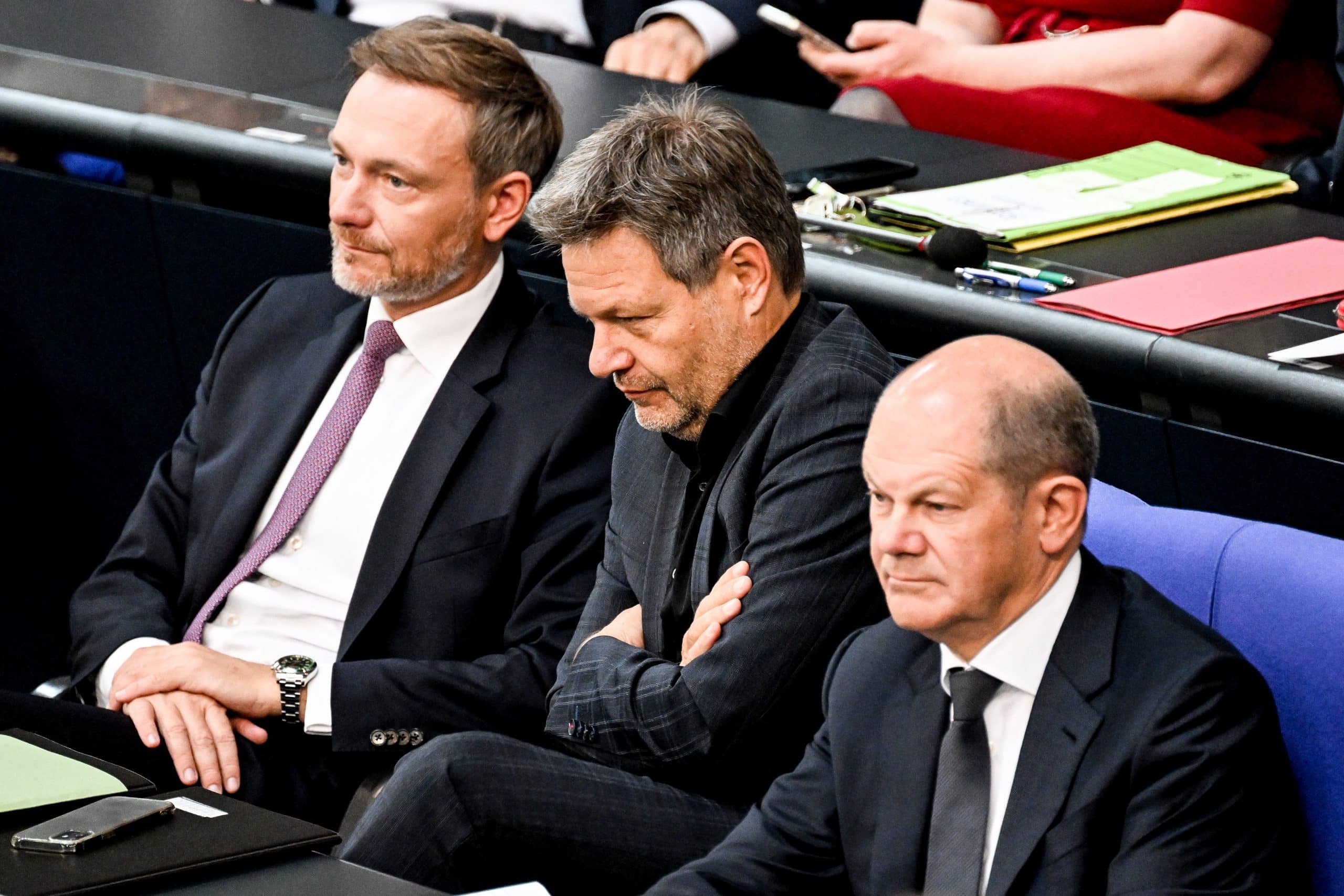 Bundeskabinett um Olaf Scholz, Robert Habeck und Christian Lindner