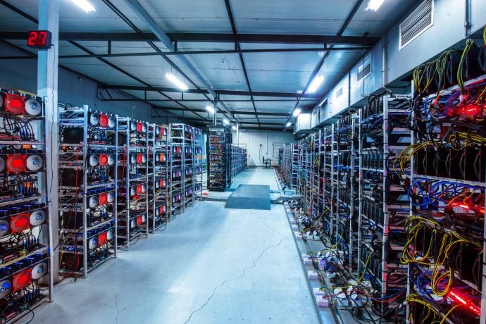 Bitcoin-Mining-Anlage.