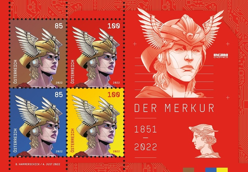 Briefmarke Merkur