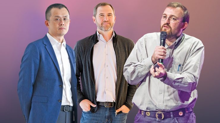 Chengpeng, Zhao, Brad Garlinghouse und Charles Hoskinson