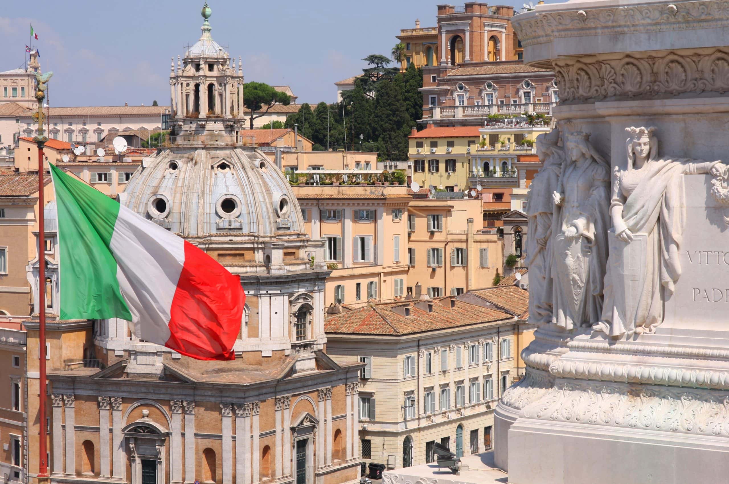 Italienische Flagge in Rom