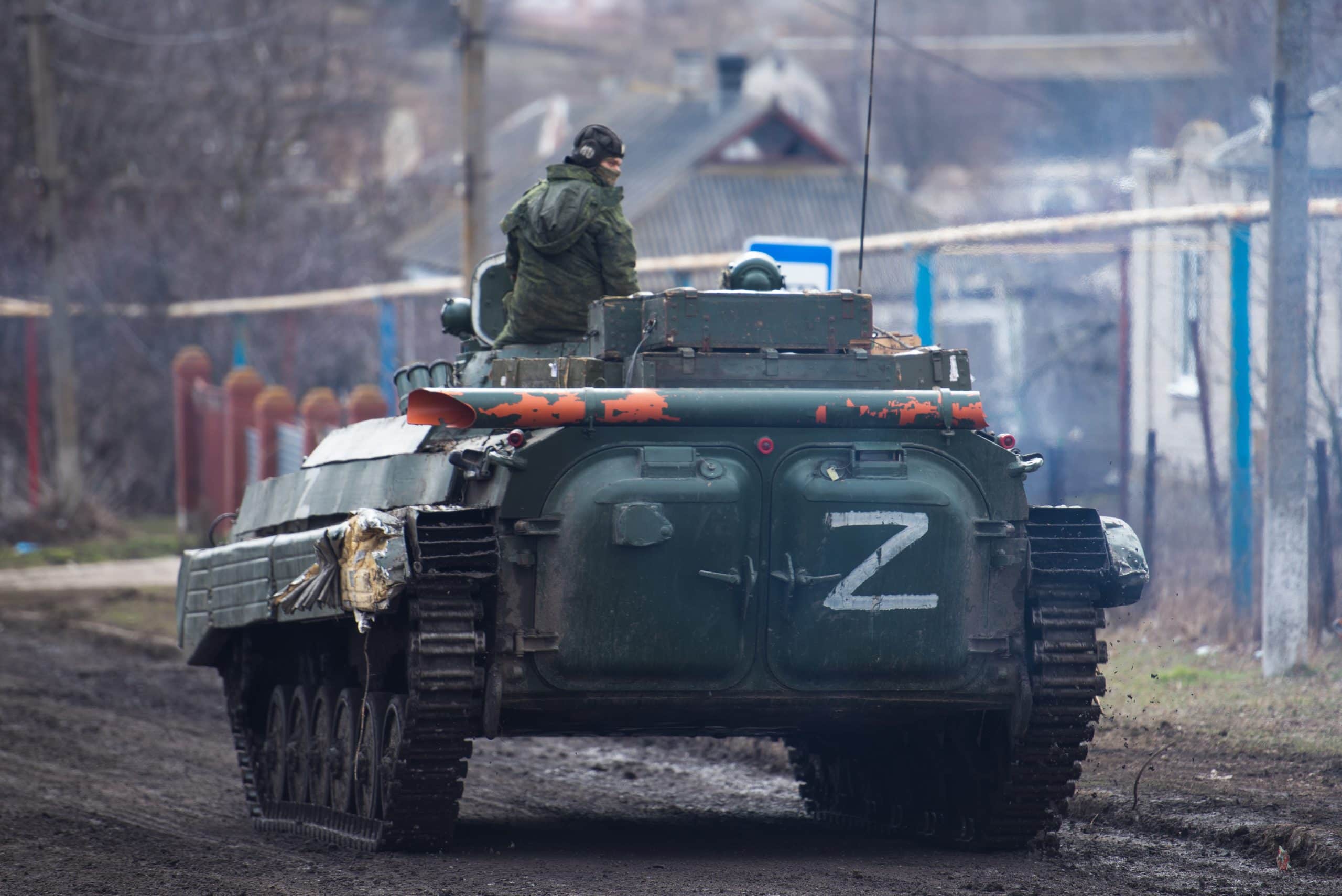 Pro-russischer Panzerwagen.