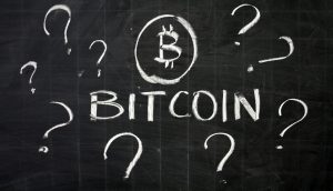 Bitcoin auf der Tafel