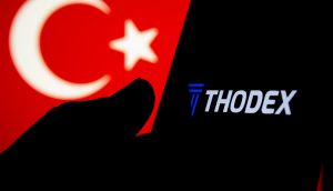 Thodex-Logo auf Smartphone