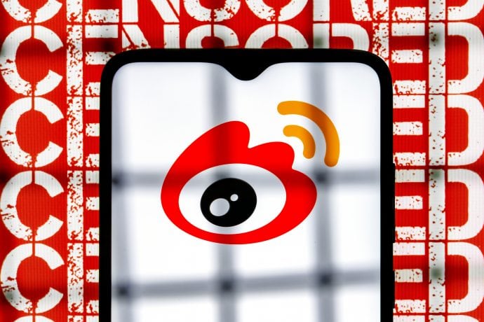 Weibo Netzwerk mit Draht zensiert