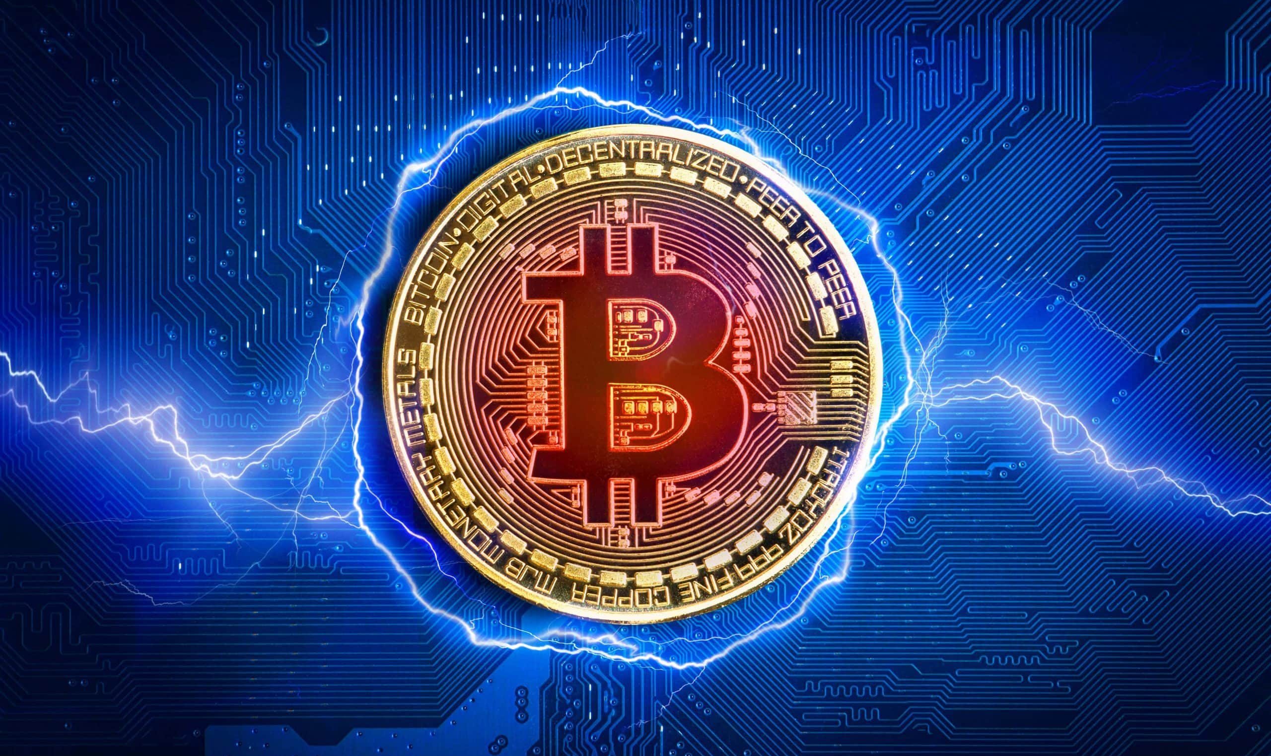 Bitcoin mit Blitz