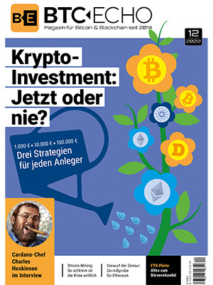 BTC-ECHO Magzin Dezember 2022 Cover Ausgabe #66