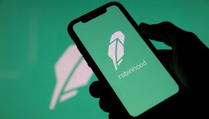 Logo von Robinhood auf einem Smartphone