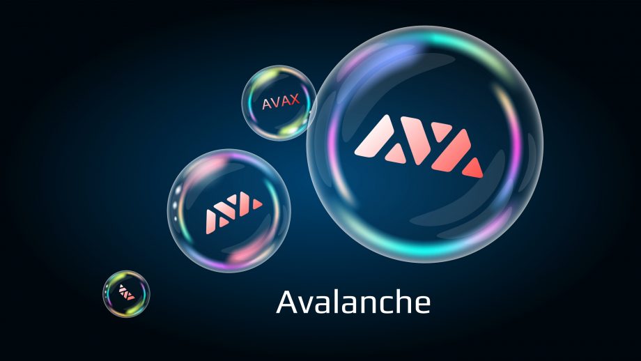 Farbenfrohes digitales Bild des Avalanche-Logos (AVAX), eingebettet in Blasen auf dunklem Hintergrund, das den Reiz von AVAX für Kaufinteressenten perfekt einfängt.