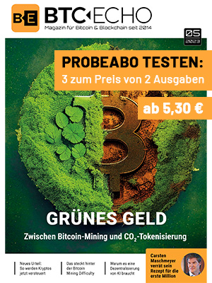 BTC-ECHO Magzin Mai 2023 Cover Ausgabe #71