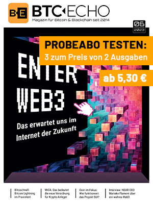 BTC-ECHO Magzin Juni 2023 Cover Ausgabe #72