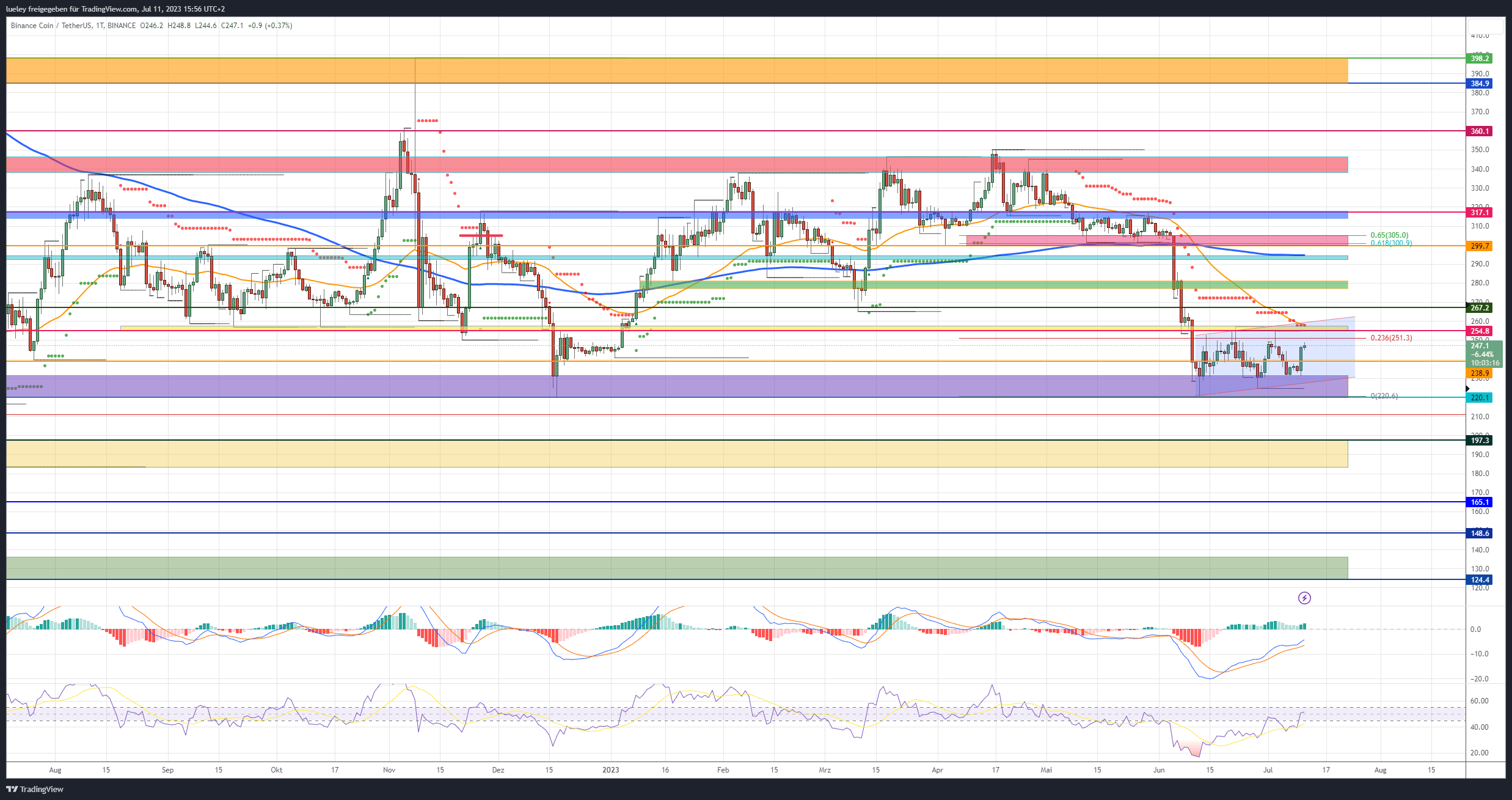 Binance Coin (BNB) price analysis 07/11/2023