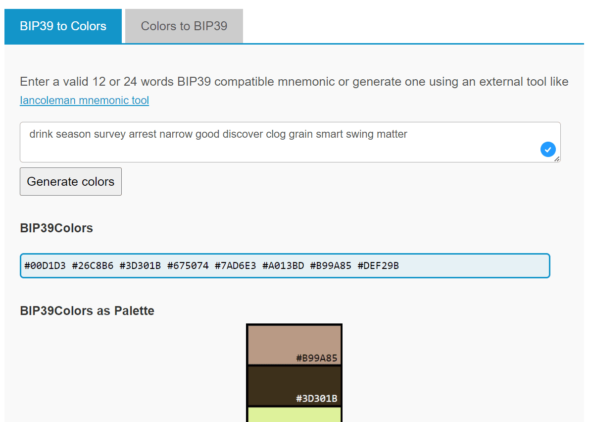 BIP39Colors - Maximum security for the seed phrase? 9 BIP39Colors - Maximum security for the seed phrase?