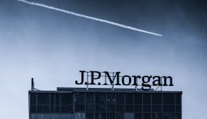 EIn Gebäude der Großbank JPMorgan.