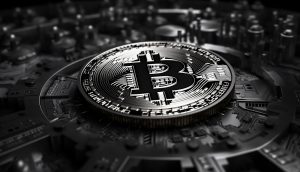 Bitcoin in Schwarz-Weiß