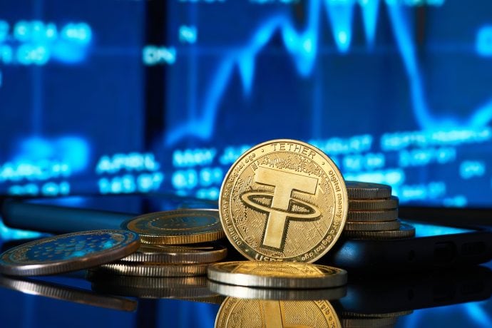 Eine Tether-Coin
