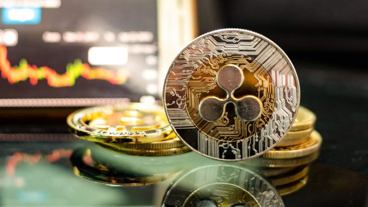 XRP Coin als Symbol für den Rechtsstreit