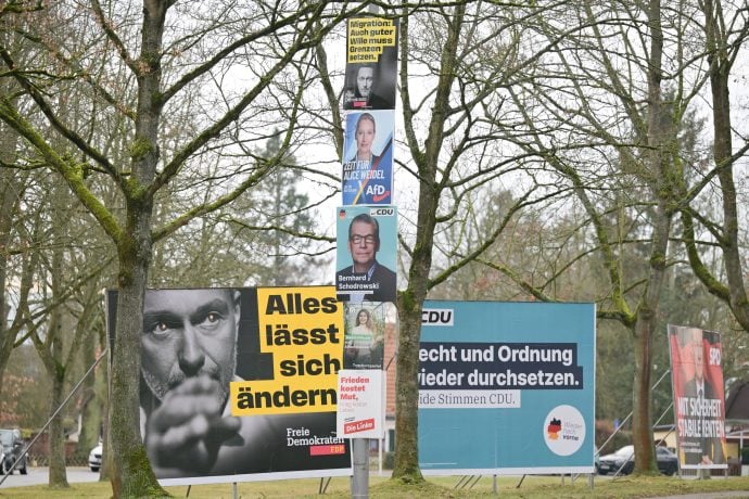 FDP, CDU und AfD Wahlplakate