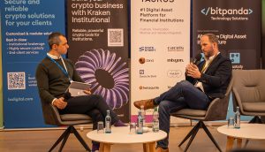 Im Fireside Chat an der Frankfurt School of Finance and Management diskutieren Shannon Kurtas von Kraken und Sven Wagenknecht von BTC-ECHO über die Rolle von Krypto-Derivaten.