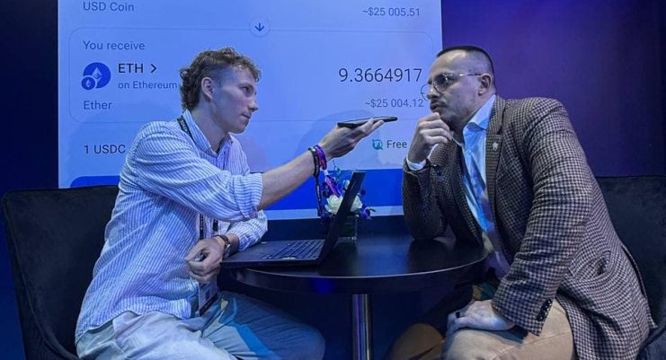 Der 1inch-Mitgründer Sergej Kunz im Interview auf der Token2049 in Dubai