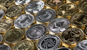 Eine Ansammlung von Krypto-Münzen