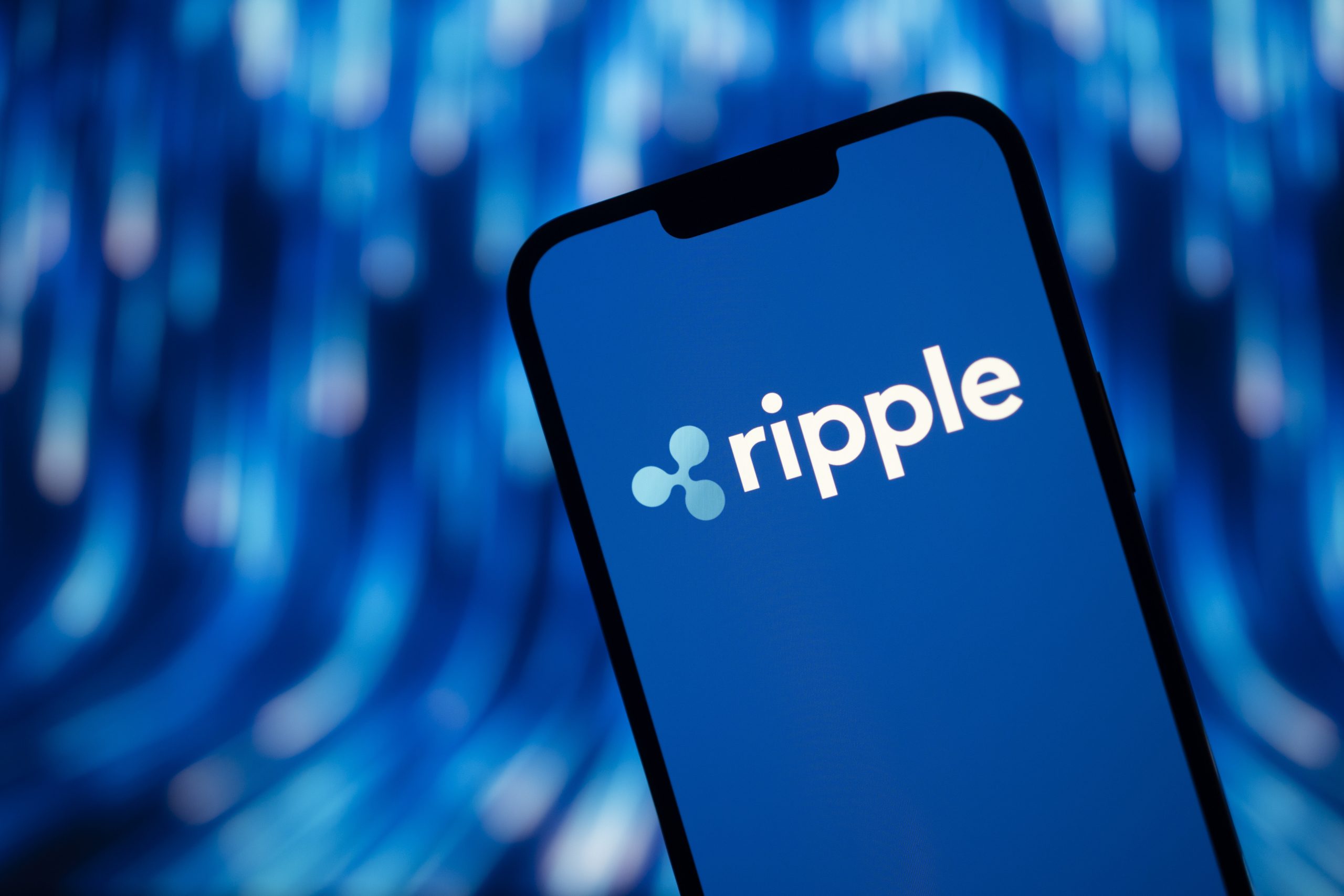 Ripple auf einem Smartphone Bildschirm
