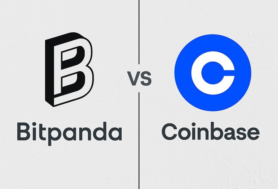Bitpanda oder Coinbase – Vergleich der Krypto-Börsen 2025 mit Logos