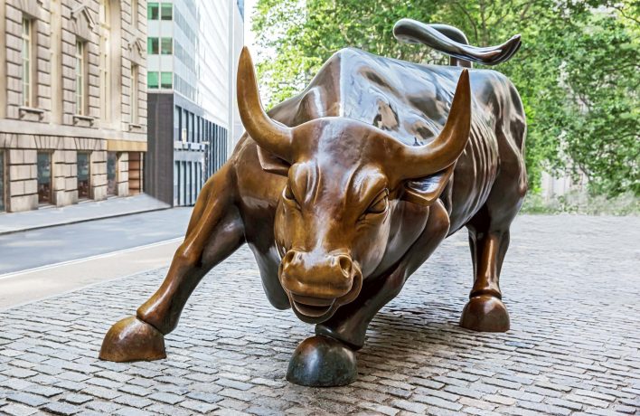 Bulle an Wall Street in New York
